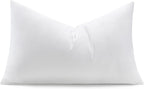 puredown® Feather Down Throw Pillow Inserts 22 x 22 (Pack of 2, White), Big Throw Pillows for Floor, Couch, Bed, Machine Washable