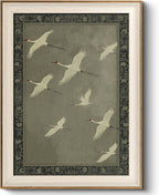 Framed Wall Art for Living Room, Swan Art Canvas Prints, Vintage Home Decor, Animals Painting Picture, Bathroom Wall Decor Gifts for Friends or Family - 12L x 10W