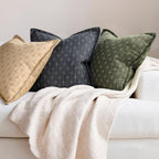 ZWJD Pillow Covers 18x18 Set of 2 Soft Polyester Textured Pillow Covers with Stylish Flange Edge Cozy Farmhouse Throw Pillows for Couch Bed Sofa Living Room