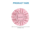 Shower Cap for Women, Double Layer Waterproof Bath Cap, Reusable Hair Protector, Large Waterproof Shower Bonnet Washable Elastic Band Bath Hair Hat for Long Hair, Braids， - Pink