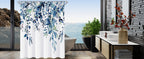 Shower Curtain Blue Eucalyptus Shower Curtains for Bathroom, Watercolor Leaf Shower Curtain Sets Waterproof Plant Shower Curtain Leaves Fabric Cloth Bathroom Curtains 72x72 inch with Hooks