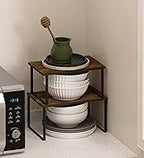 Furinno Basic Coffee Table, 2-Tier Modern Coffee Table with Open Shelf, Easy Assembly Side Table, for Living Room, Bedroom, Home Office, Amber Oak