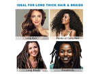 Super Jumbo Shower Cap 2 PCS Waterproof Shower Caps for Women, Extra Large Shower Cap, Reusable Super Large Bath Caps Hair Cap for Long Thick Curly Hair, Locs, Twist Braids - Black + White