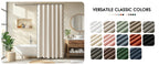 Beige Scalloped Shower Curtain Linen Textured with 12 Metal Hooks Cute Heavy Duty Washable Waterproof Neutral Thick Cloth Shower Curtains with Black Border for Bathroom Bathtub,W72*L72 Cream