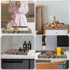 Coffee Table Trays for Living Room Serving Tray with Handles, Modern Large Tray for Ottoman Coffee Table