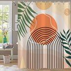 Shower Curtain Blue Eucalyptus Shower Curtains for Bathroom, Watercolor Leaf Shower Curtain Sets Waterproof Plant Shower Curtain Leaves Fabric Cloth Bathroom Curtains 72x72 inch with Hooks